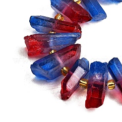 Electroplated Natural Quartz Crystal Beads Strands&nbsp;G-F800-D08