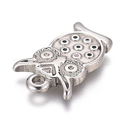 Tarnish Resistant 304 Stainless Steel Pendants Rhinestone Settings&nbsp;STAS-H119-11P