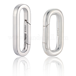 2Pcs 2 Styles 925 Sterling Silver Spring Gate Rings&nbsp;FIND-BBC0004-30