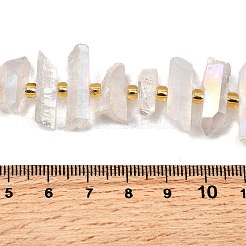 Electroplated Natural Quartz Crystal Beads Strands&nbsp;G-F800-F11