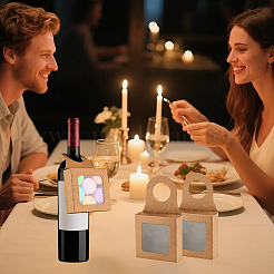 27Pcs Square Kraft Paper Wine Gift Hanging Boxes&nbsp;CON-CN0001-32