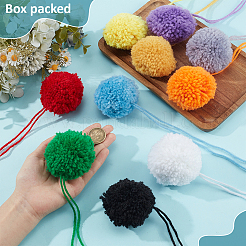 20Pcs 10 Colors DIY Craft Polyester Pom Pom Ball&nbsp;AJEW-BC0009-90
