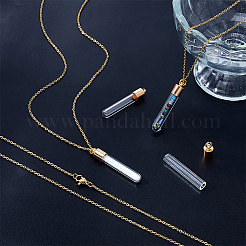 DIY 304 Stainless Steel & Glass Bottle Pendant Necklace Making Kits&nbsp;DIY-HS0001-51G