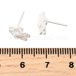 925 Sterling Silver Flower Stud Earrings&nbsp;EJEW-Q030-03S