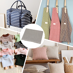 1Yard Stripe Pattern Polycotton Fabric&nbsp;DIY-MA0007-31C