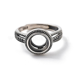 925 Sterling Silver Adjustable Ring Components&nbsp;STER-C011-12AS