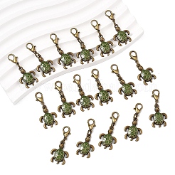 20Pcs Alloy Enamel Tortoise Pendant Decorations&nbsp;HJEW-YW00256