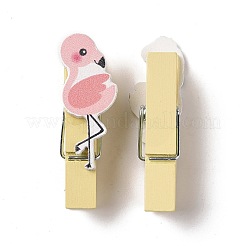 Wooden & Iron Clothes Pins&nbsp;AJEW-H137-01