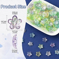 15g Transparent Acrylic Bead Caps&nbsp;TACR-YW0003-07E
