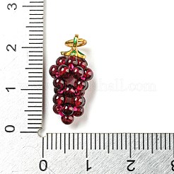 Natural Garnet Round Cluster Pendants&nbsp;X-G-D094-07G