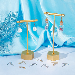 80Pcs 2 Colors 304 Stainless Steel Earring Hooks&nbsp;STAS-UN0051-94