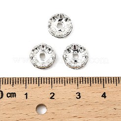 Brass Rhinestone Spacer Beads&nbsp;RB-A014-L10mm-01S