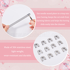 304 Stainless Steel Spiral Bone Tips&nbsp;STAS-WH0043-20B
