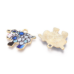 Alloy Enamel Pendants&nbsp;PALLOY-CJC0009-01A