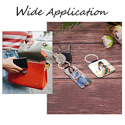 PU Leather Sublimation Blanks Keychains&nbsp;KEYC-GF0001-02P