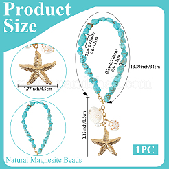 1Pc Natural Magnesite Bead Hanging Ornaments&nbsp;HJEW-BM0001-96