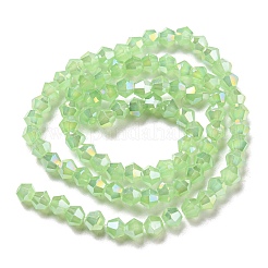 Imitation Jade Electroplate Glass Beads Strands&nbsp;GLAA-F029-J4mm-A01