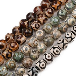 Tibetan Style dZi Beads&nbsp;G-G039-8mm-M