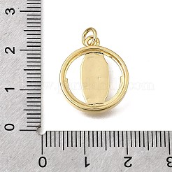 Religion Brass Clear Cubic Zirconia Pendants&nbsp;KK-G602-11G