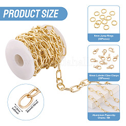 DIY Aluminium Paperclip Chains Bracelets/Necklaces Making Kit&nbsp;DIY-TA0012-92
