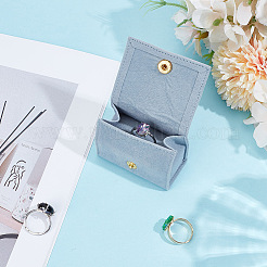 Bag Shaped Velveteen Ring Storage Boxes with Snap Button&nbsp;TP-WH0015-13C