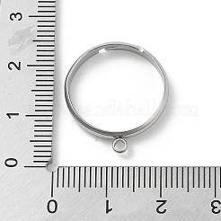 Non-Tarnish 304 Stainless Steel Open Cuff Rings Findings&nbsp;STAS-K278-03P
