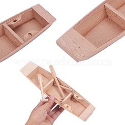Unfinished Wooden Boat&nbsp;DIY-WH0051-73