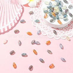 60Pcs 6 Colors Transparent Electroplate Glass Beads&nbsp;EGLA-YW0005-38