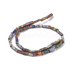 Synthetic Gold Line Imperial Jasper Beads Strands&nbsp;G-D0006-B02