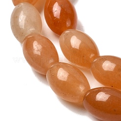 Oval Dyed Natural Red Aventurine Beads Necklaces&nbsp;G-P106-03A
