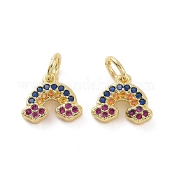 Brass Micro Pave Cubic Zirconia Charms&nbsp;KK-E068-VF178