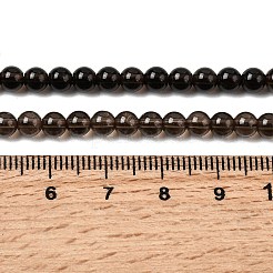 Natural Smoky Quartz Round Beads Strands&nbsp;G-E329-4mm-38