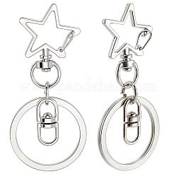 18Pcs Alloy Swivel Keychain Clasps&nbsp;KEYC-SP0001-48A-P