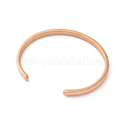 Ion Plating(IP) 304 Stainless Steel Cuff Bangles&nbsp;STAS-I110-10-4mm-RG