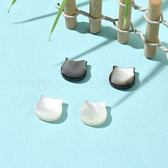 4Pcs 2 Colors Natural Black Lip Shell and White Shell Beads Set&nbsp;SSHEL-FS0001-10