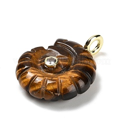 Natural Tiger Eye Pendants&nbsp;G-A287-01G-04