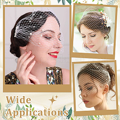 Vintage Polyester Rhinestone Mesh Face Veils for Women&nbsp;AJEW-WH0609-840