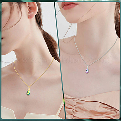 4Pcs 2 Colors 925 Sterling Silver Cubic Zirconia Pendants Bails&nbsp;STER-BBC0008-35