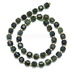 Natural Moss Agate Beads Strand&nbsp;G-I376-D80-01