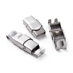 Non-Tarnish 201 Stainless Steel Watch Band Clasps&nbsp;STAS-C006-1-P