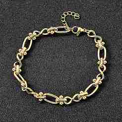 304 Stainless Steel Oval & Infinity Link Chain Bracelets for Women&nbsp;BJEW-K226-14A-G