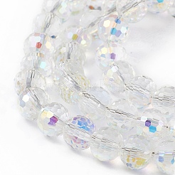 Transparent Electroplate Glass Beads Strands&nbsp;EGLA-F151-AB04