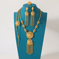 Extravagant Middle Eastern Iron Round with Butterfly Tassel Bracelets & Earrings & Necklaces & Rings Sets for Women&nbsp;KF3383