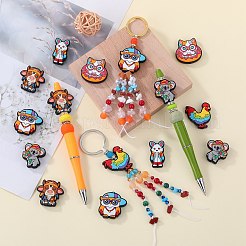 12Pcs 6 Style Food Grade Eco-Friendly Silicone Focal Beads&nbsp;SIL-SZ0002-72B