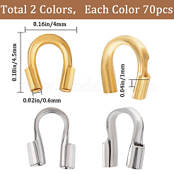 140Pcs 2 Colors Iron & Brass Wire Guardian and Protectors Sets&nbsp;FIND-CN0001-59