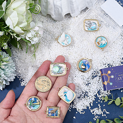8Pcs 8 Styles Alloy Enamel Pendants&nbsp;ENAM-SC0007-44