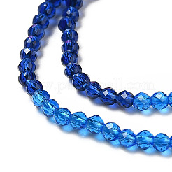 2 Colors Transparent Glass Beads Strands&nbsp;GLAA-G093-01E