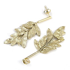 304 Stainless Steel Leaf Stud Earrings&nbsp;EJEW-K294-01G