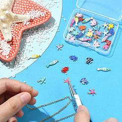 40Pcs 4 Styles 304 Stainless Steel Enamel Charms&nbsp;STAS-CJ0003-27