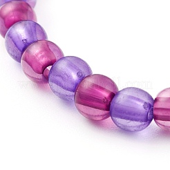 Transparent Acrylic Round Beads Stretch Bracelets for Kids&nbsp;BJEW-JB06505